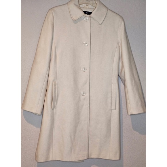 Collection By Gallery Winter White Cream Wool Blend Women's Coat  Size Small - Picture 1 of 5